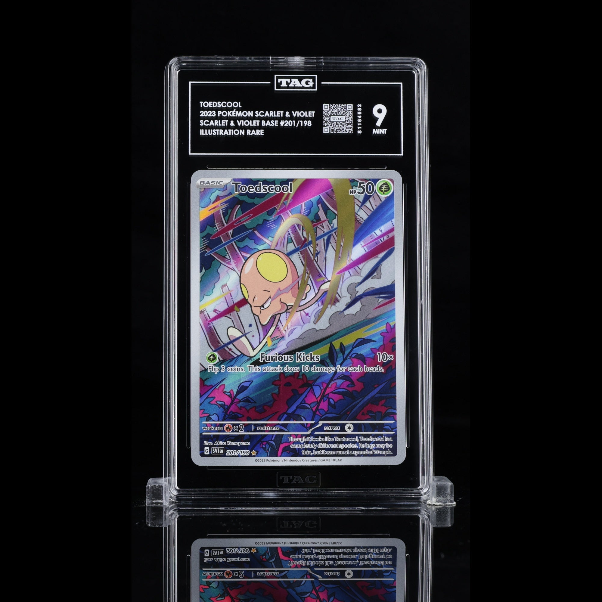 TAG 9.0 MINT Toedscool 2023 Pokémon Pokemon Scarlet & Violet 201_TCGS1164682 - TCG TREASURY