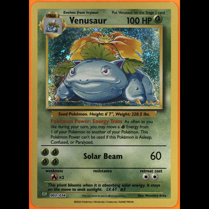 TAG 9.0 MINT Venusaur Double Rare 2023 Pokémon Pokemon TCG Classic 003/165_TCGJ7828986 - TCG TREASURY