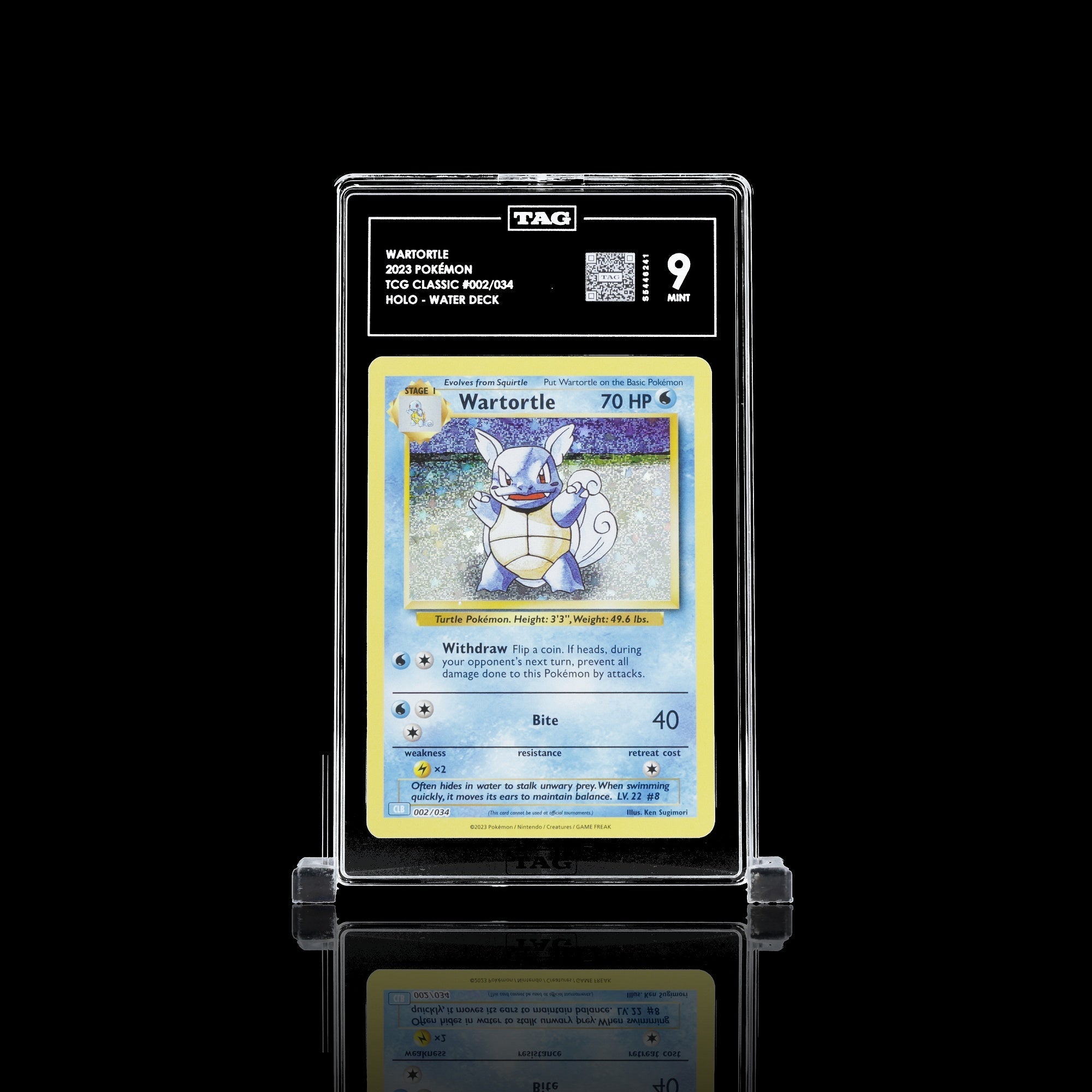 TAG 9.0 MINT Wartortle 2023 Pokémon Pokemon TCG Classic 002_TCGS5446241 - TCG TREASURY