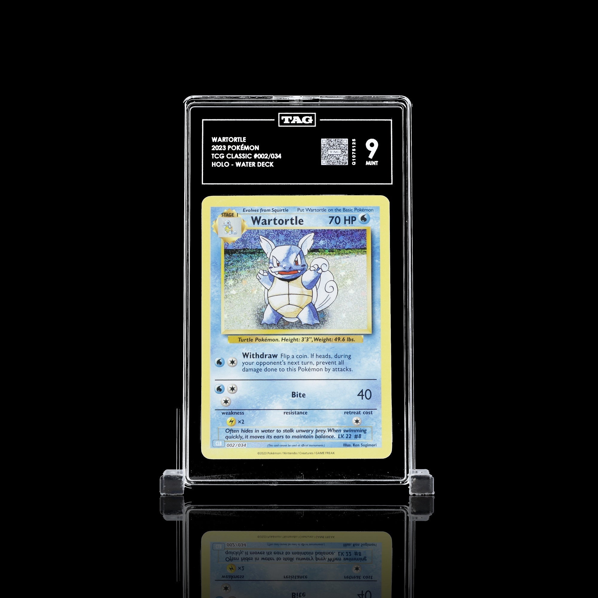 TAG 9.0 MINT Wartortle 2023 Pokémon Pokemon TCG Classic 002_TCGQ1075125 - TCG TREASURY