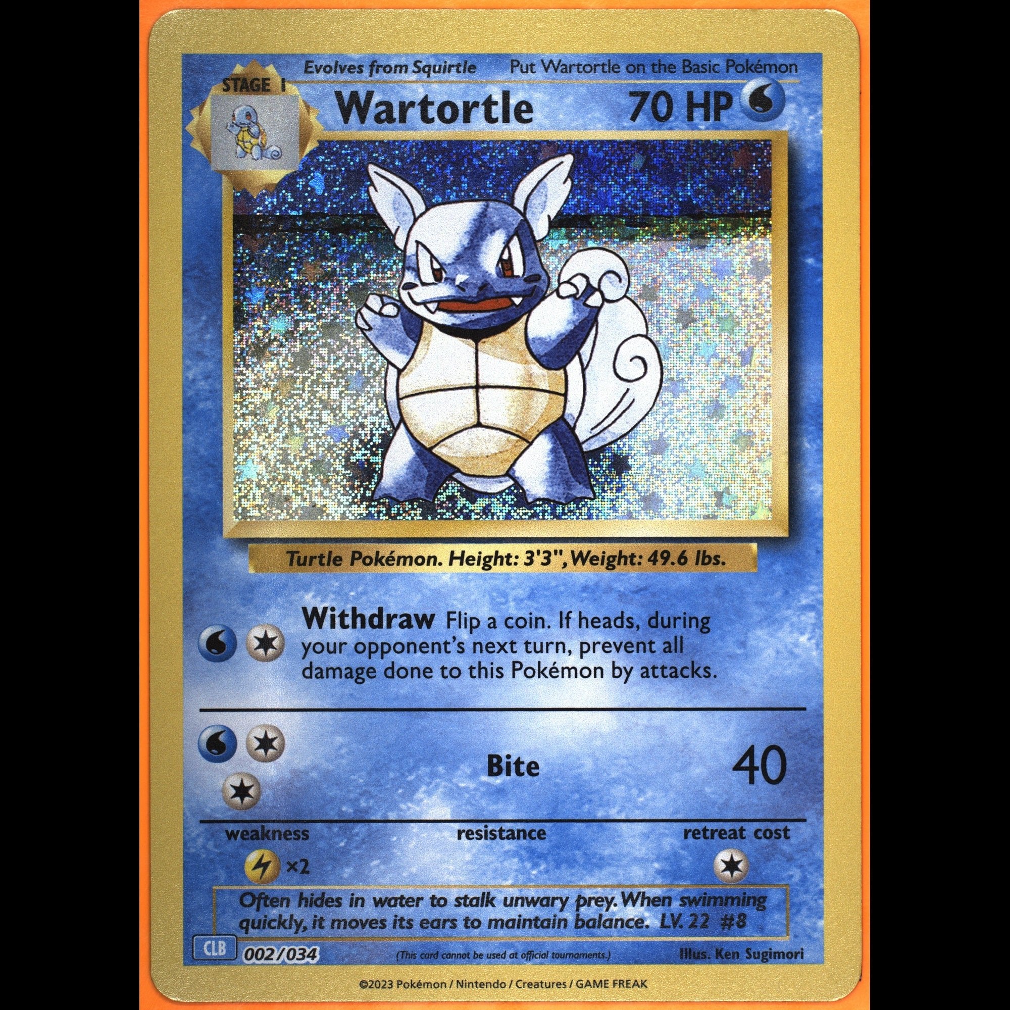 TAG 9.0 MINT Wartortle Classic Collection 2023 Pokémon Pokemon TCG Classic 002/034_TCGF2222478 - TCG TREASURY