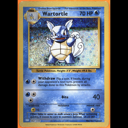 TAG 9.0 MINT Wartortle Classic Collection 2023 Pokémon Pokemon TCG Classic 002/034_TCGF2222478 - TCG TREASURY