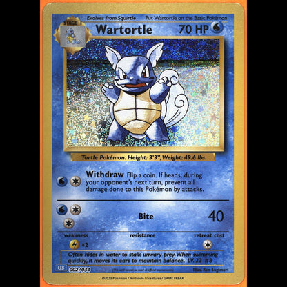 TAG 9.0 MINT Wartortle Classic Collection 2023 Pokémon Pokemon TCG Classic 002/034_TCGK7006043 - TCG TREASURY